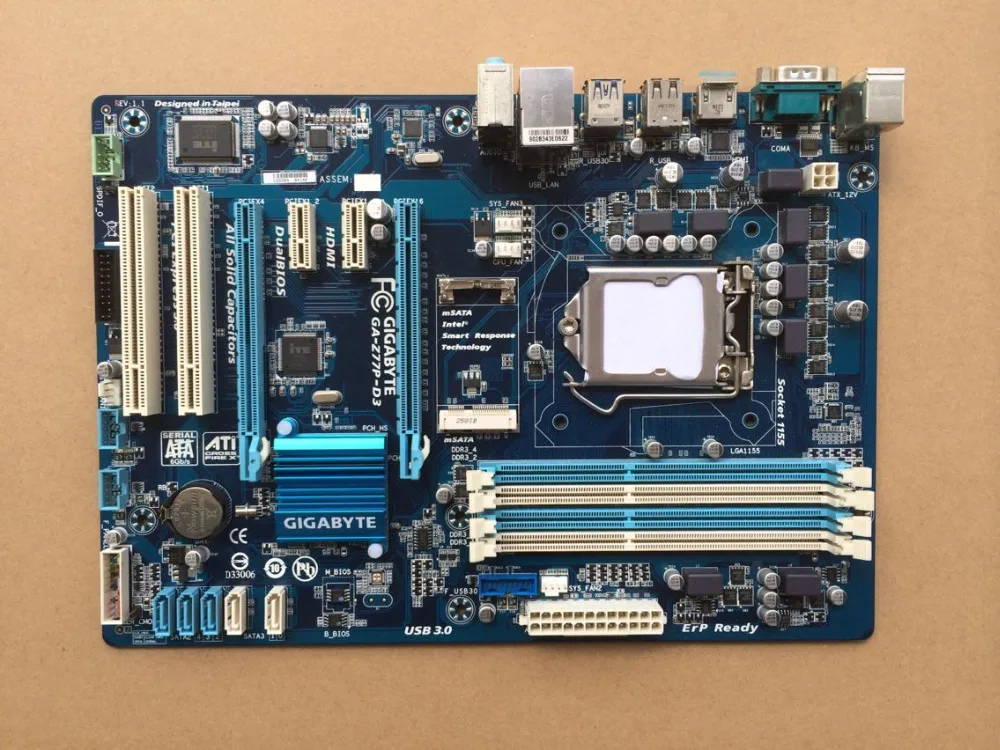  Gigabyte GA-Z77P-D3 original mainboard PC DDR3 LGA1155 boards USB3.0 32GB Z77P-D3 Z77 Desktop Mothe