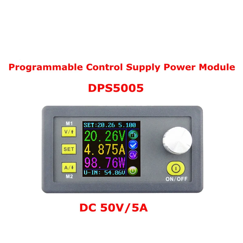 DC DPS5005 Постоянное Напряжение Ток понижающий Программируемый Блок питания понижающий преобразователь напряжения цветной ЖК-вольтметр 50 в 5A