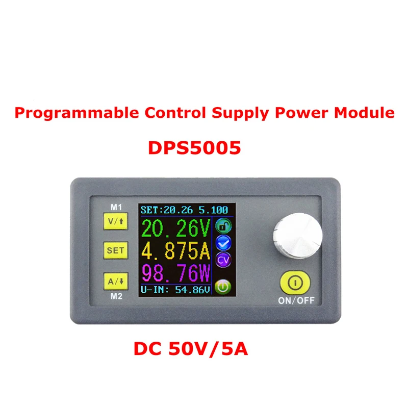

DC DPS5005 Constant Voltage current Step-down Programmable Power Supply module buck Voltage converter color LCD voltmeter 50V 5A