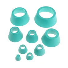 Набор из 9 насадок для фильтра, Набор насадок для воронки, конический ошейник-зеленый