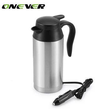 

Car Auto Adapter Heated Travel Heating Cup Kettle with Sealed Rubber Band Car Coffee Cup 12V 750ML Stainless Steel
