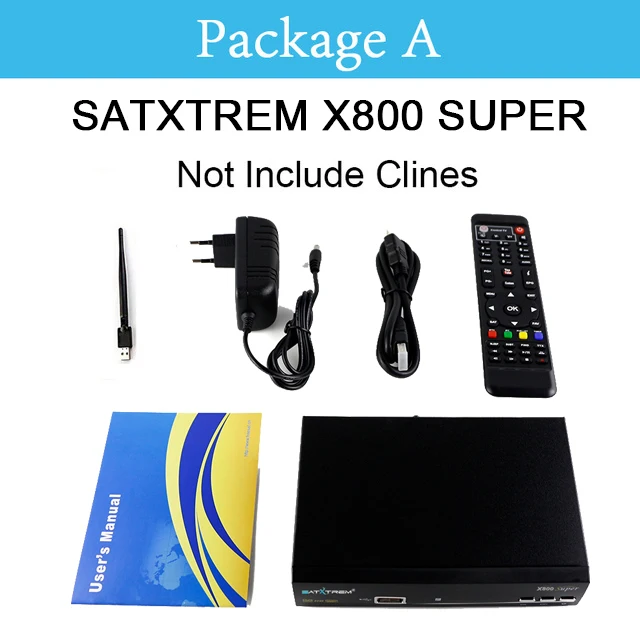 Satxtrem рецептор X800 супер спутниковый ТВ приемник декодер формата HD DVB-S2 поддержка lnb+ Европа cam 8 линий на 1 год Испания ТВ приставка - Цвет: X800 SUPER