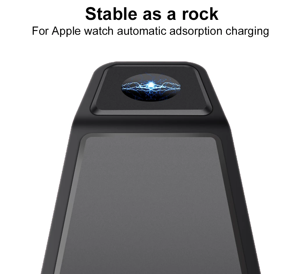 Ascromy Metal Qi Wireless Fast Holder Stand Charger For Apple Watch Series 4 3 2 Iphone XS MAX XR 8 Plus IWatch Charging Station (4)