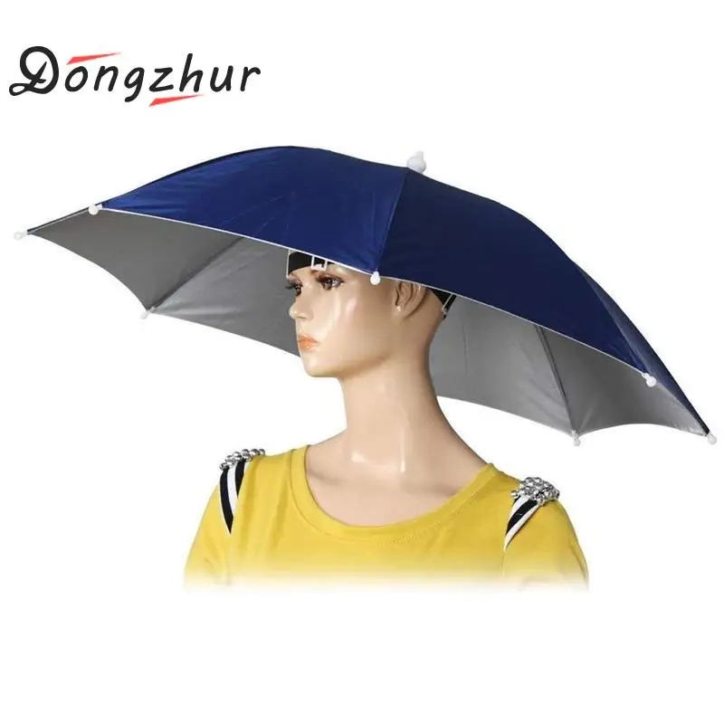 

Foldable Umbrella Hat Fishing Hat Hiking Camping Beach Headwear Sun Cap Head Hats Outdoor Sport Fishing Tackle Accessory tool