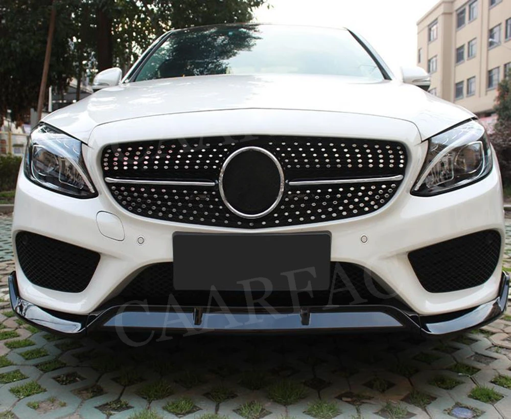 C класс ABS передний бампер спойлер для Mercedes Benz W205 C43 AMG C200 C300 только спортивный не