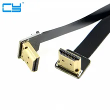 FPV para Cima Em Angulo de 90 Graus HDMI Tipo A Macho para Macho HDTV FPC Flat Cable  20 cm 30 cm 50 cm 1 m para Multicopter 