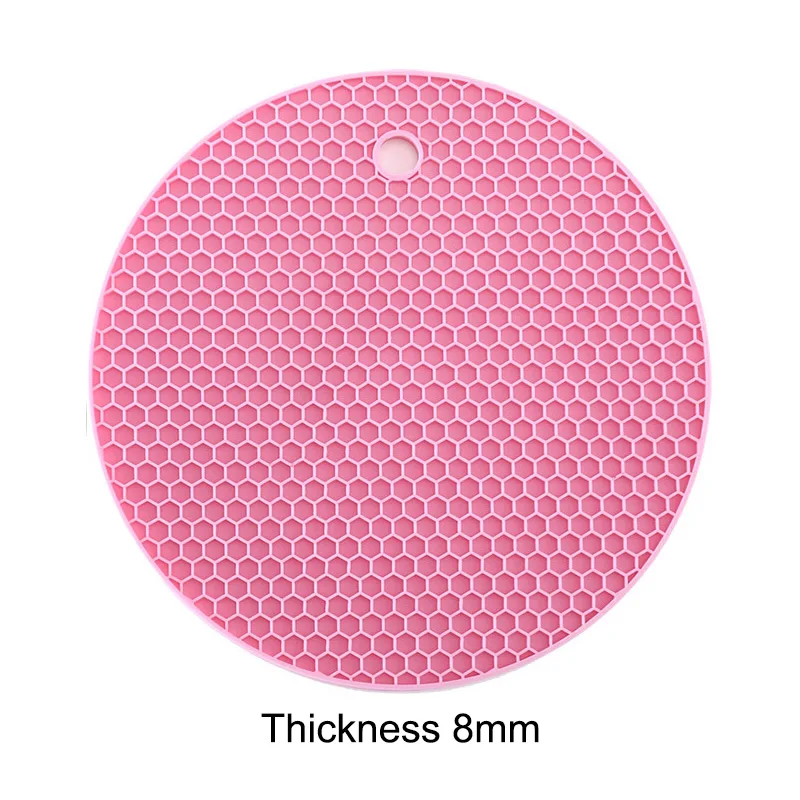 Силиконовая чашка коврик красочные желе фрукты форма подставка Творческий нескользящий изоляционный коврик термостойкие подставки - Цвет: 8mm Pink