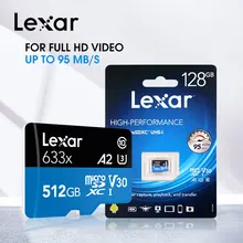 Lexar micro sd карта Горячая 633x UHS-I карты памяти высокая скорость/качество 512 Гб micro sd карта для смартфона реальная емкость