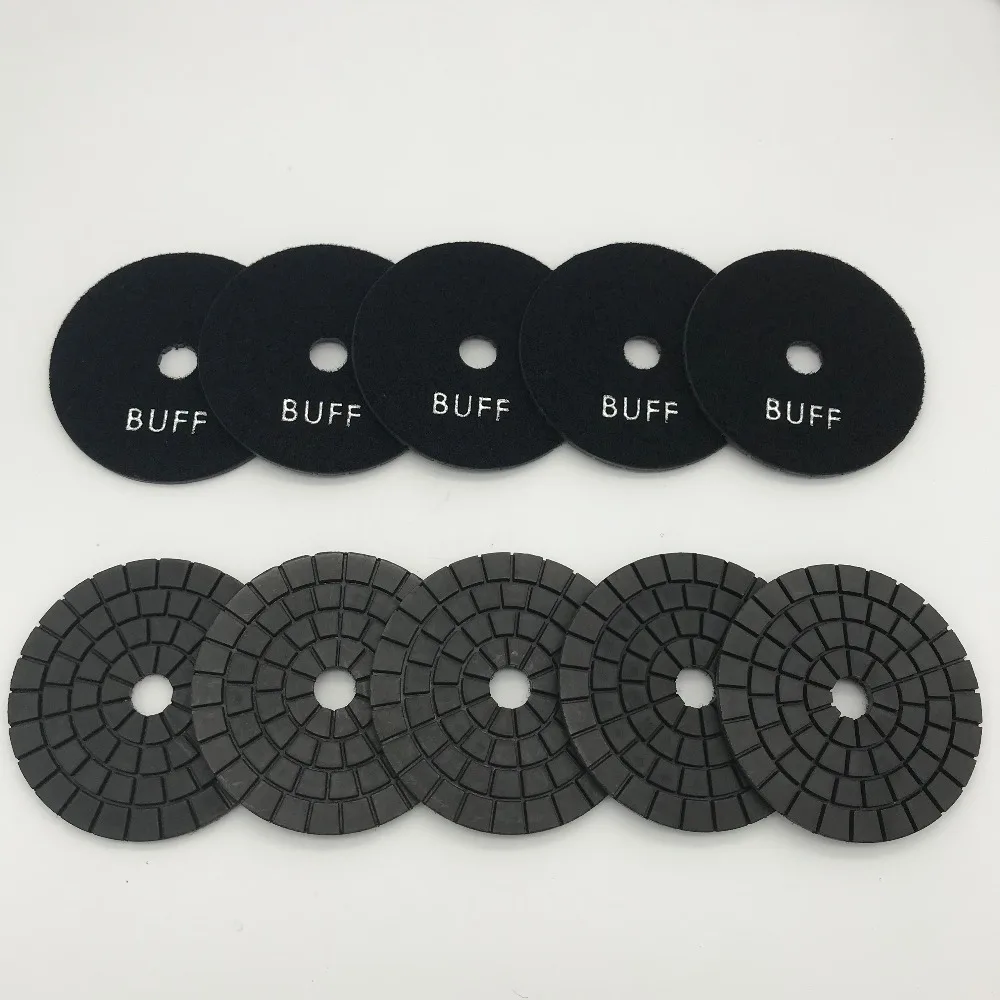 Diamond Polishing Pad 4 inch (100 mm) Black Buff Premium Nylon Cloth