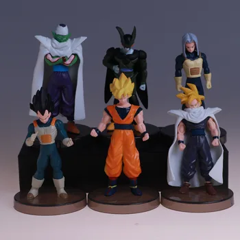 

6pcs Dragon ball z kai super Super Saiyan Vegeta Cell Piccolo Son Goku Action Figure Dol Model Collection Plastic PVC Toy