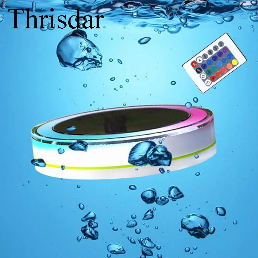 

Thrisdar Solar RGB Underwater Fountain Light IP68 Waterproof Pool Pond Floating Light Fish Tank Aquarium Party Bar LED Light