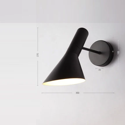 LS-MB14-BLACK Скандинавский прикроватный светильник для спальни, настенный светильник, простой современный проходной коридор, отель, Золотой Фон, настенный светильник, Креативный светодиодный светильник - Цвет абажура: LS-MB14-BLACK