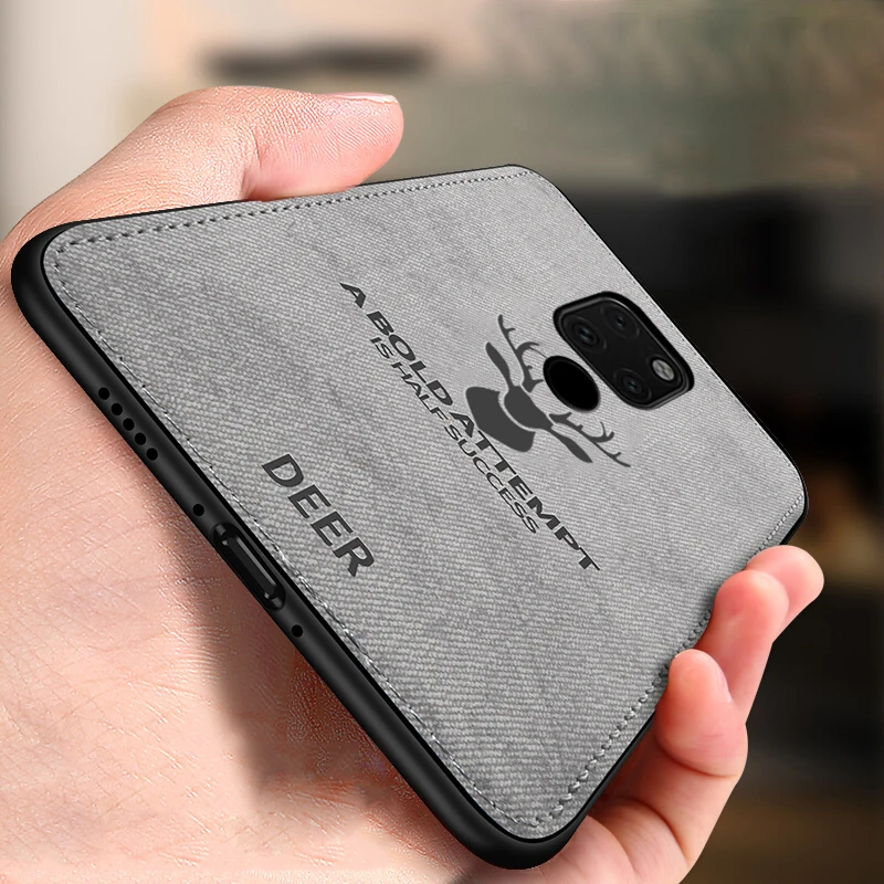 OLLIVAN Fabric Deer For huawei mate 20 Lite case Soft Cloth Matte Skin Bumper Back Case Huawei Mate Honor 10 P Smart |