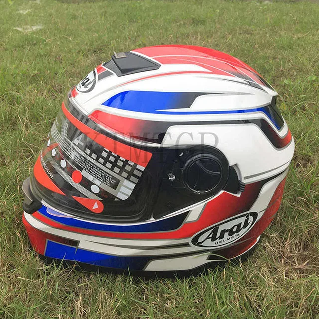 Скидка ARAI moto rcycle шлем casco de moto кафе шлем для гонщика полное лицо двойная линза козырек capacetes de moto ciclista, Capacete - Цвет: Синий