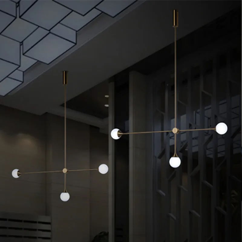 Скандинавский 3 светильник s арт стиль гостиная подвесной светильник Лофт геометрический светильник для столовой светильник для кофейни со светодиодными лампочками
