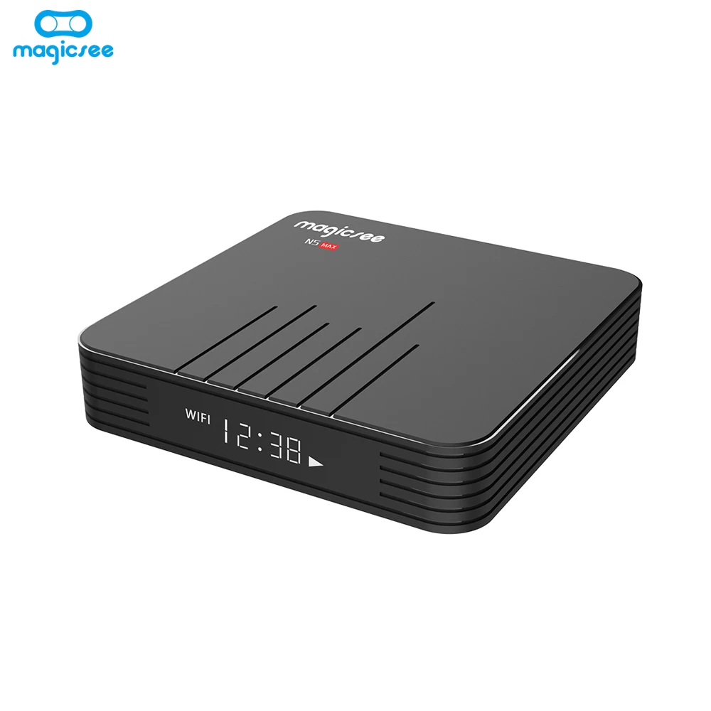 Magicsee N5 Max Amlogic S905X3 Android 9 0 ТВ коробка 4G 32G/64G Rom 2 4 + 5G двухъядерный процессор Wi Fi BT 1 8K