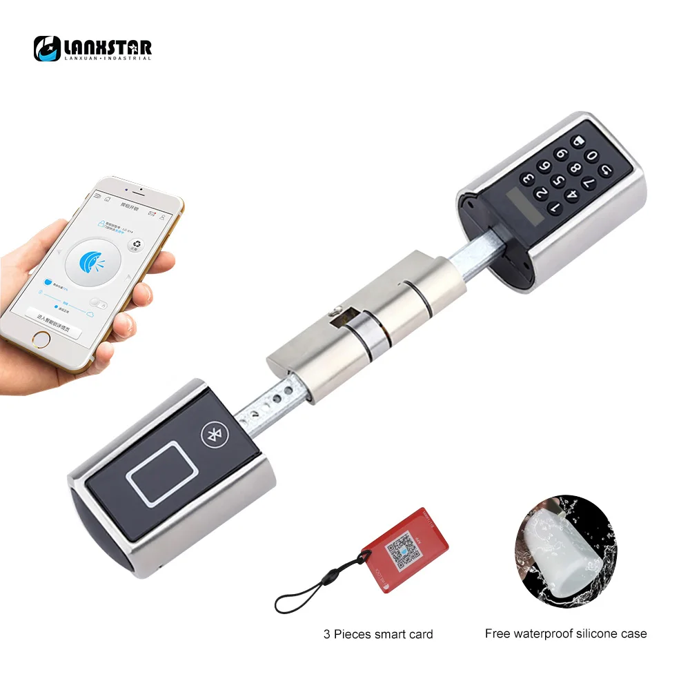 LANXSTAR Adjustable Smart Electronic Lock Unlock By Password Bluetooth
