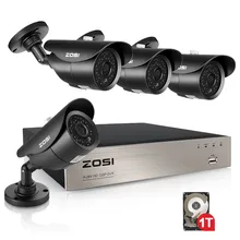 ZOSI 4CH FULL TRUE 1080P Video Security DVR 4X 1080P HD Outdoor Weatherproof Surveillance Camera System 1TB HDD