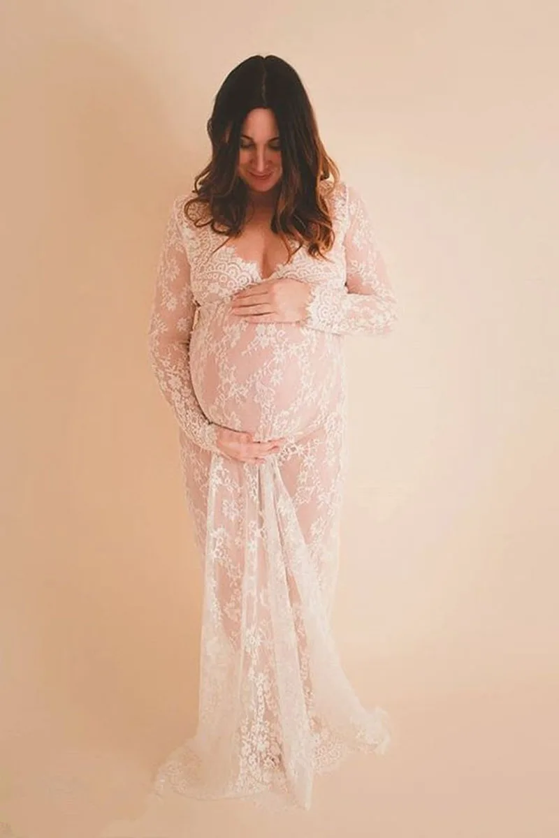 Длинное кружевное платье для беременных; Платье для фотосессии; платья для беременных; Платье для фотосессии; платье для беременных