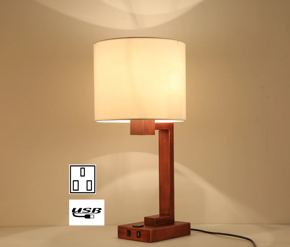 hotel table lamps with outlets