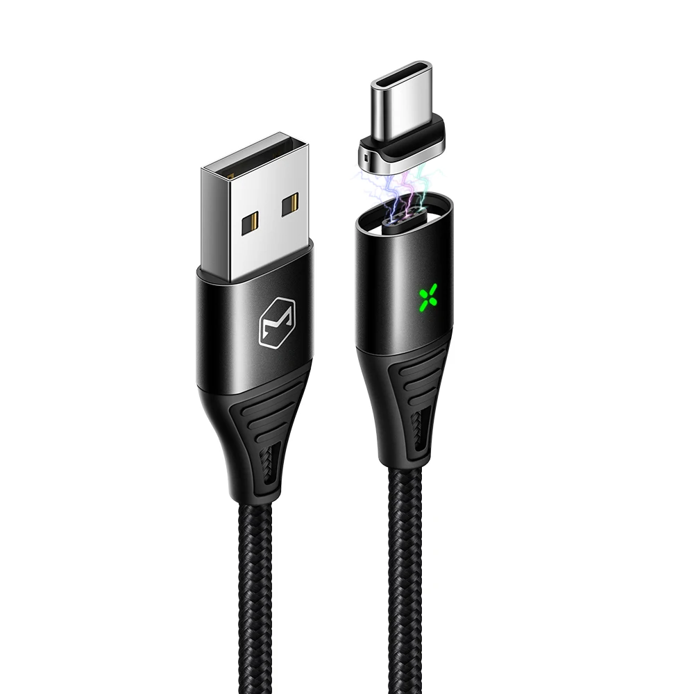 Mcdodo usb type C 3A Магнитный USB кабель для samsung Galaxy S10 S9 Plus QC 4,0 Быстрая зарядка для HUAWEI USB C зарядное устройство Магнитный провод - Цвет: Type C Black