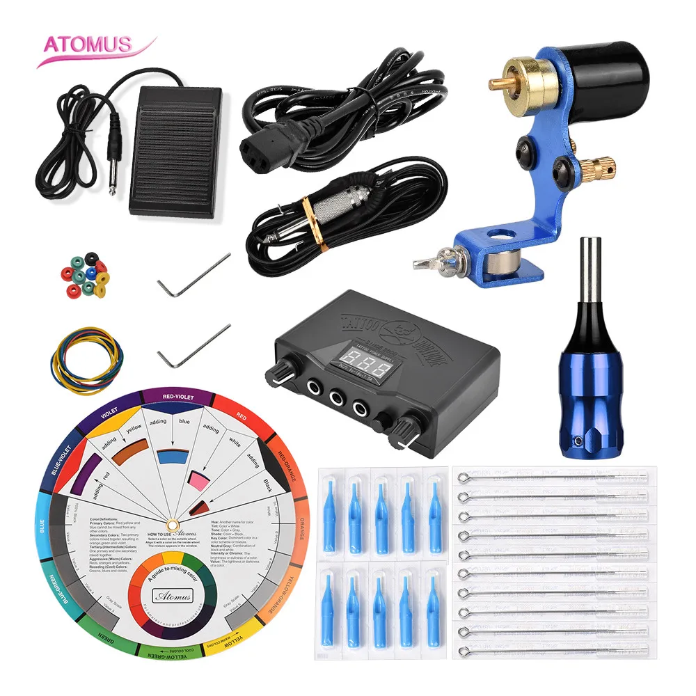 

Tattoo Machine Rotary Kits Tatuar Tatoo Rotative Professional Tatoo Set Maquillaje Permanente Principiante Kit Tattoo Pen Tools