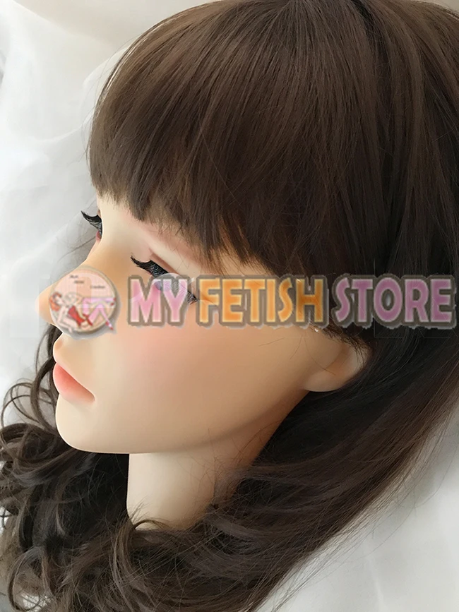 

(Spring) Quality Handmade Soft Silicone Realist Full Head Female/Girl Crossdress Sexy Doll Face Cosplay Mask With Wig
