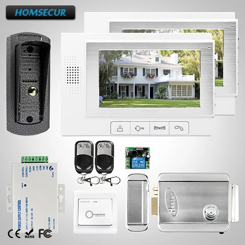 

HOMSECUR 7" Video Door Entry Phone Call System+Metal Case Camera for Apartment TC041 + TM702-W