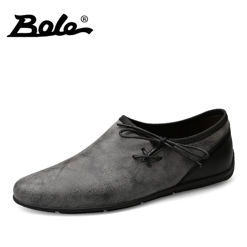 

BOLE New Designer Men Casual Shoes Summer Flats Fashion Slip on Driving Shoes Moccasins Leather Men Loafers Breathable Shoes Men