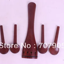 1 комплект Виолончель розового дерева, 1x хвостовик+ 4x колышек Эбеновое дерево мозаика# E33