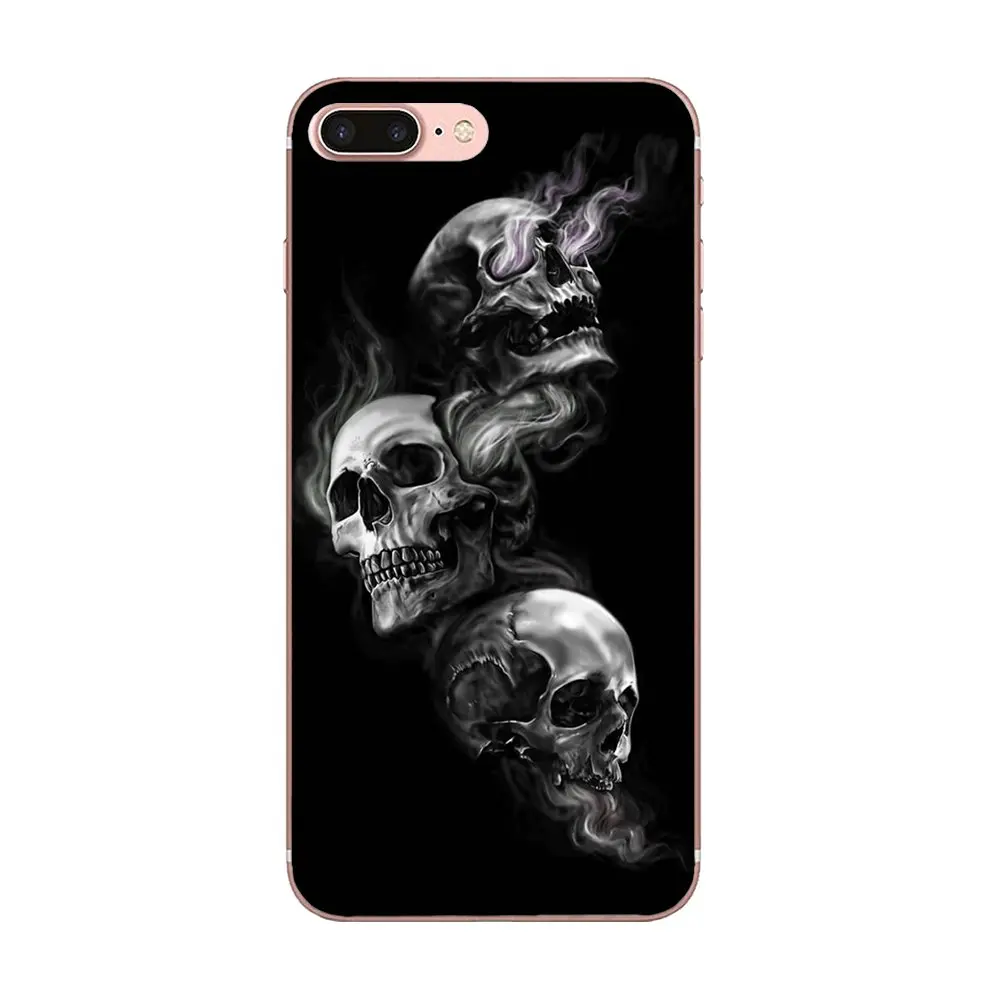 Мягкий чехол из ТПУ Poker Skull Tatoo для Samsung Galaxy Note 5 8 9 S3 S4 S5 S6 S7 S8 S9 S10 mini Edge Plus
