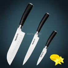 Huiwill heißer verkauf 3 stücke Japanischen AUS-8 dienstprogramm küche chef utility santoku messer set mit Geschmiedet fiberglas griff freies verschiffen