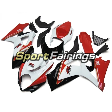 Обтекатели для Suzuki GSXR1000 GSX-R 1000 K7 07 08 2007 2008 впрыск АБС пластмасса мотоцикла обтекатель комплект капот белый красные, черные
