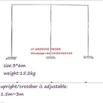 

3m*6m wedding zincplated metal wedding backdrop stand/drap stand/piping frame