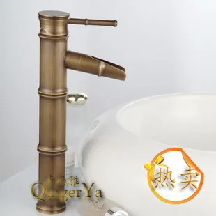 

Clean and elegant high-quality all-copper 8820 paragraph long section of bamboo heightening C basin faucet hot and cold taps