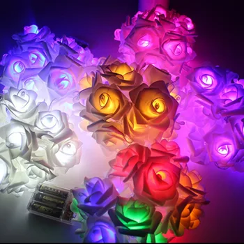 

2M 20LED Rose Flower LED String Lights Party Christmas Holiday Decor Lighting Strings Warm white/White/Colorful/Purple/Pink/Blue