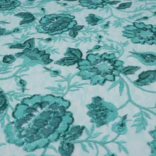 Высококачественная мятно-зеленая сетчатая расшитая блестками ткань для летнего платья tissus au metre telas shabby chic tecido vestido