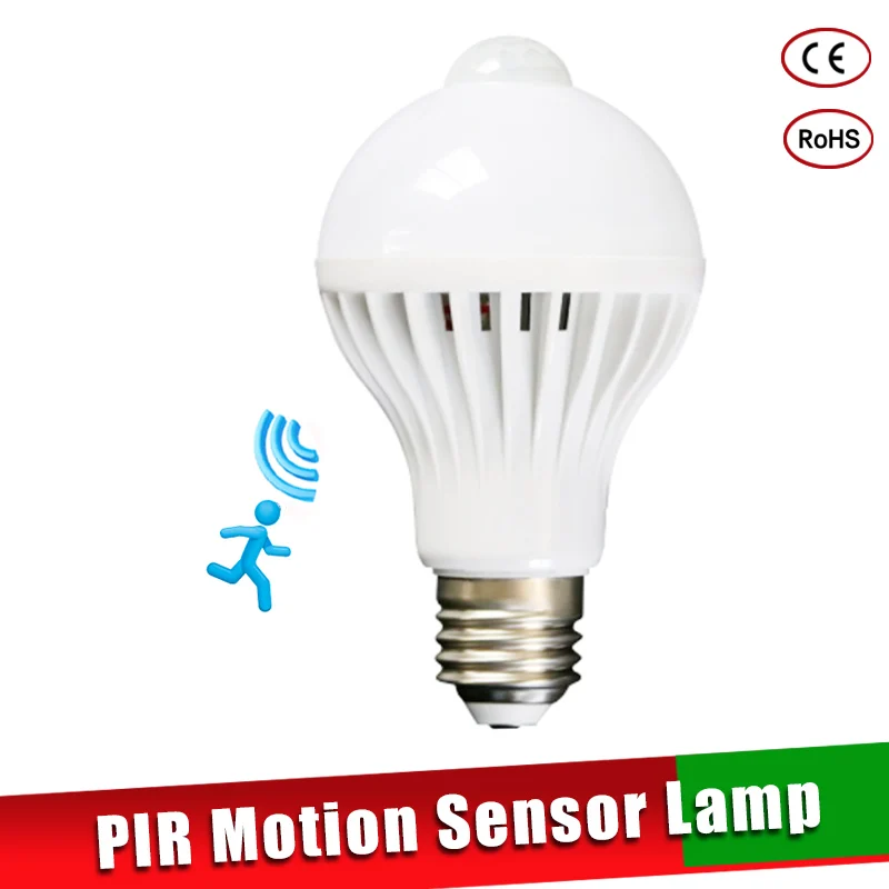 LED PIR Motion Sensor Lamp Smart Light Bulb E27 100-240V Led Lamp Light Bulb 3W-9W PIR Infrared Body Sound Light For Home Stair