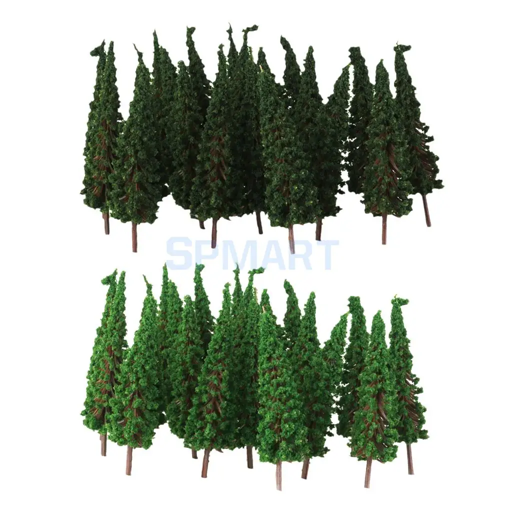 100x Green Pagoda Model Trees 1:100 for RR Train Railway Garden Park Street DIY Toys