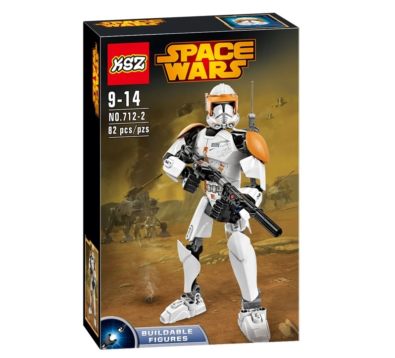 

2016 New KSZ 712-2 Star Wars Super Heros Clone Commander Cody 82pcs Minifigure Building Blocks Toys Action Figure Gift L75108