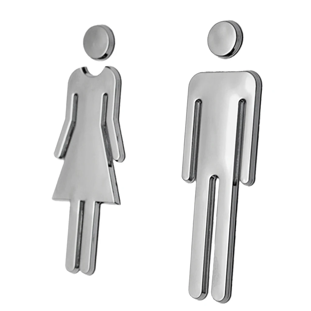 Toilet /Loo /Bathroom /Restroom /WC Door Wall Sign Signage MAN & WOMAN Plastic Board