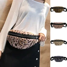 Для женщин поясная сумка фестиваль деньги талии мешок путешествия холст ремень праздник бумажник с леопардовым принтом поясная сумка