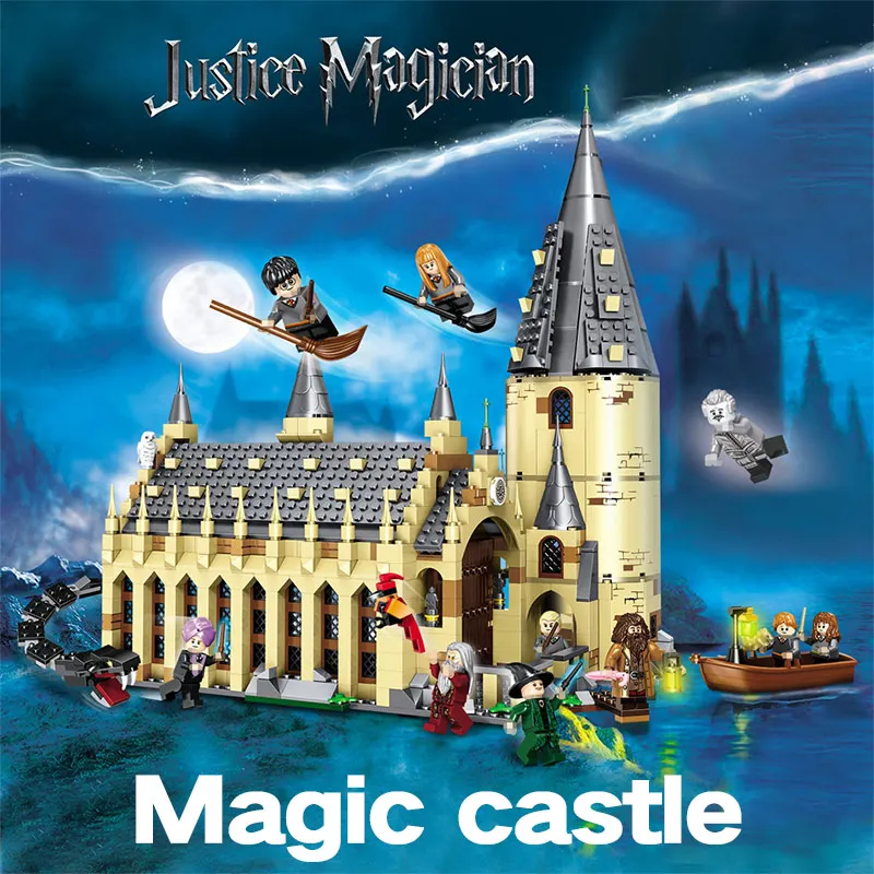 

926pcs Harri Potter Hogwarts Great Hall Castle Building Blocks Compatible with Legoingly Movie Figures Toys for Children gift