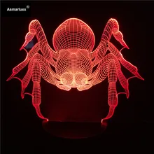 Паук 3D иллюзия Лампа красочные USB Бытовая спальня офис светодиодный настольная лампа Дети ночные светильники вечерние подарок дом деко