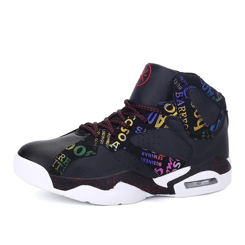 Men's Basketball Shoes Rubber Basketball Boots Shock Absorption