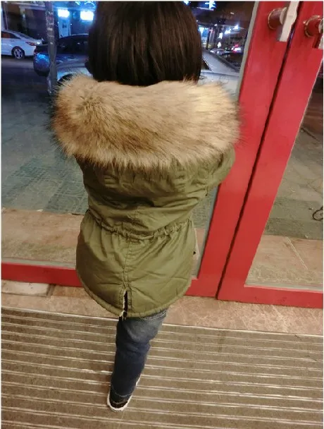 New Boys And Girls Winter Jacket Thickness Army green Parka Coat Doudoune Enfant Boys Jacket 6WBT008