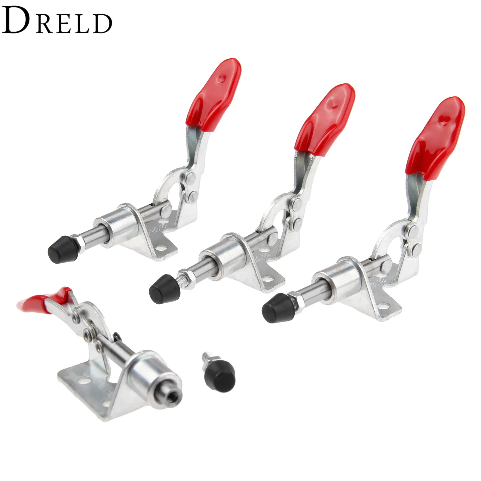 DRELD 4Pcs GH 301 AM Push pull Toggle Clamp Clip 45Kg 100 Lbs Quick