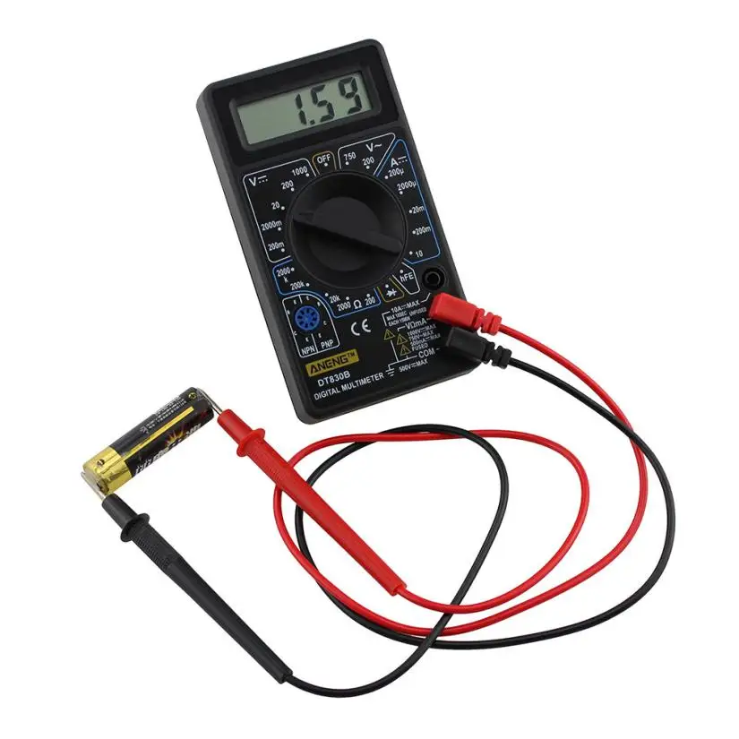 DT830B ЖК цифровой мультиметр Вольтметр Омметр Амперметр ручной тестер AC DC ранний