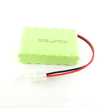 

Double-deck 14.4V 1800mAh 12x AA RC Rechargeable Ni-MH Battery Pack with Tamiya Connector Plug for RC Cars RC Boat Remote Toys