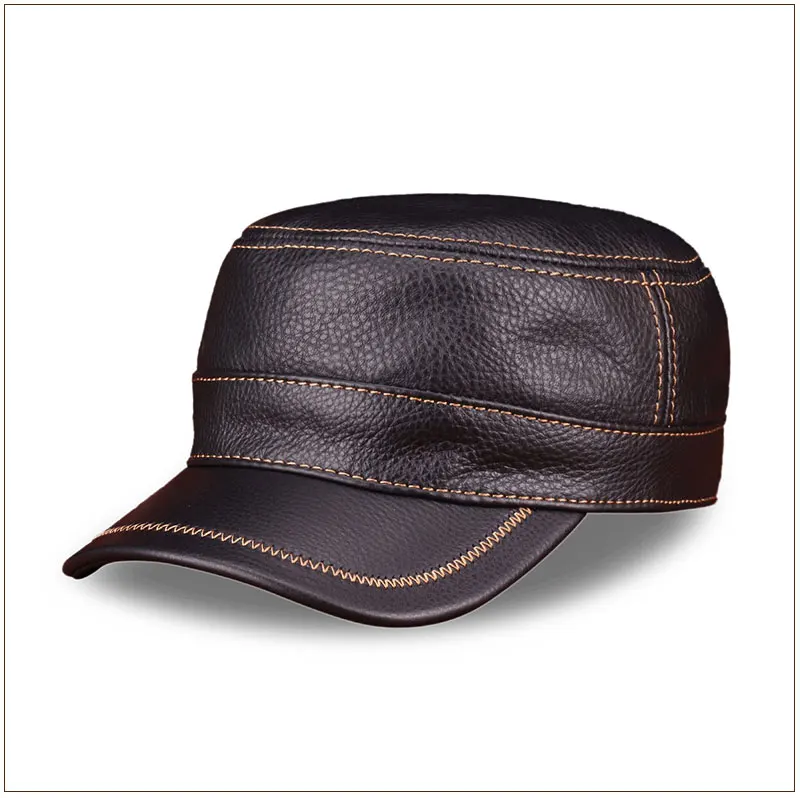 HL175 из натуральной кожи Мужская Шапки шляпы Новый стиль Весна Натуральная кожа бейсболка шляпа один размер с 3 вида цветов